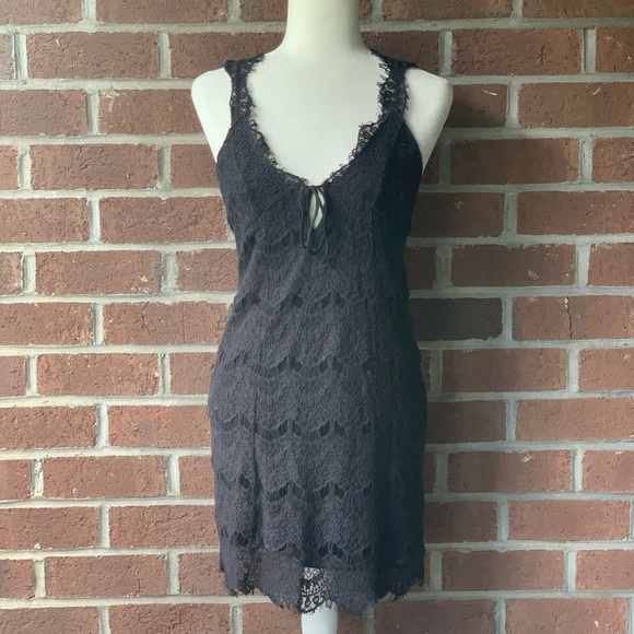 Free People Gorgeous Black Lace Dress - Picture 1 of 9